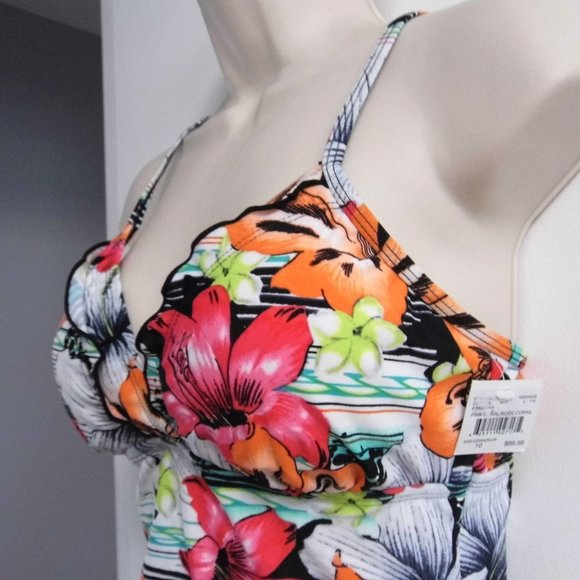 Liz Claiborne Tankini Top sz 10 NWT - Picture 3 of 7